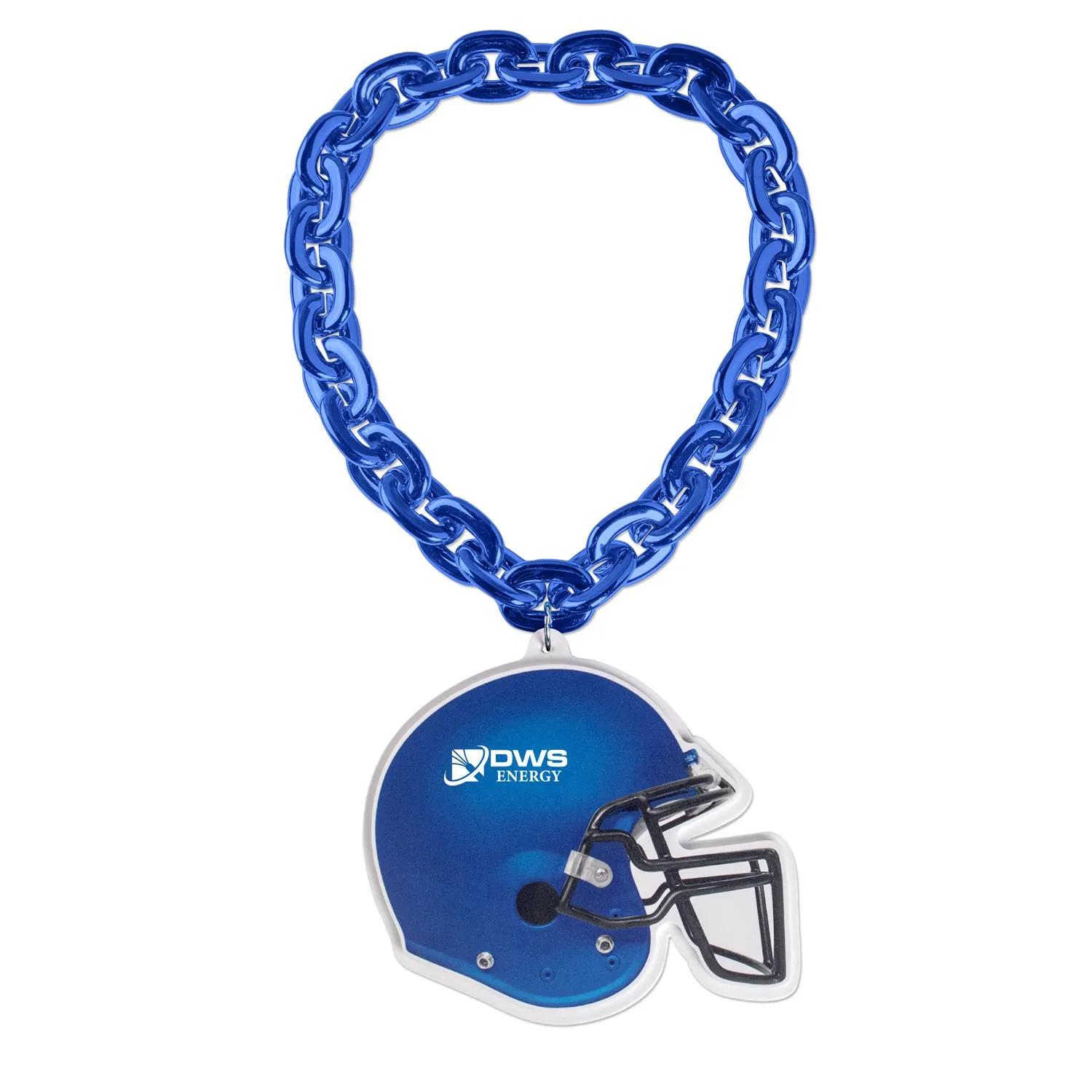 Football Helmet Medallion EVA Jumbo Chain - 7.5 in - product view 2