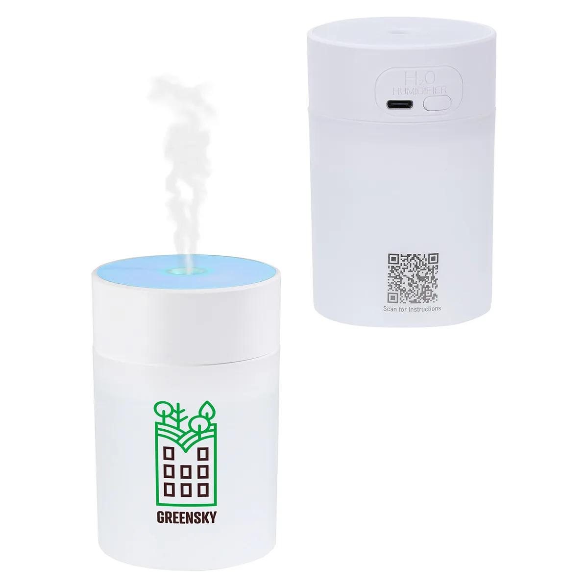 Swirl Portable Humidifier with Light - promotional product with custom logo
