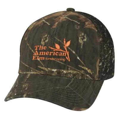 Baseball Cap Camouflage Mesh Back Cotton Polyester