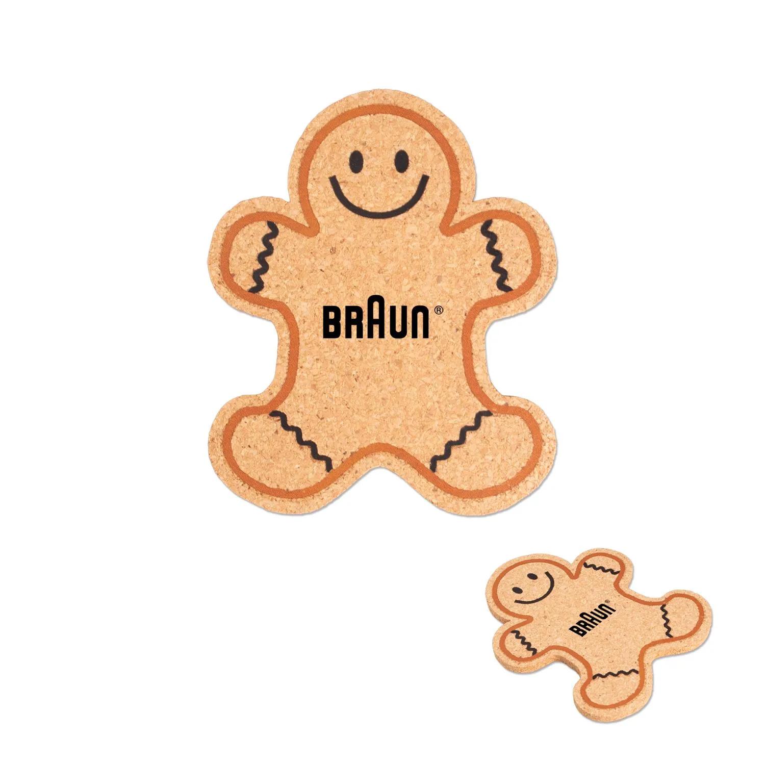 Gingerbread Man Coaster Holiday Silicone Festive Shape