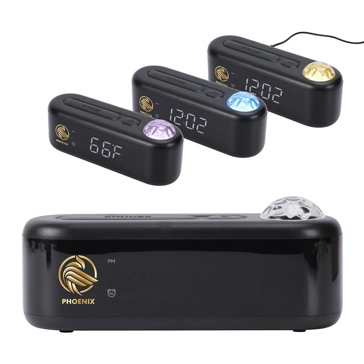 Ambiance Digital Alarm Clock with Ocean & Aurora Ceiling Projection - promotional product with custom logo