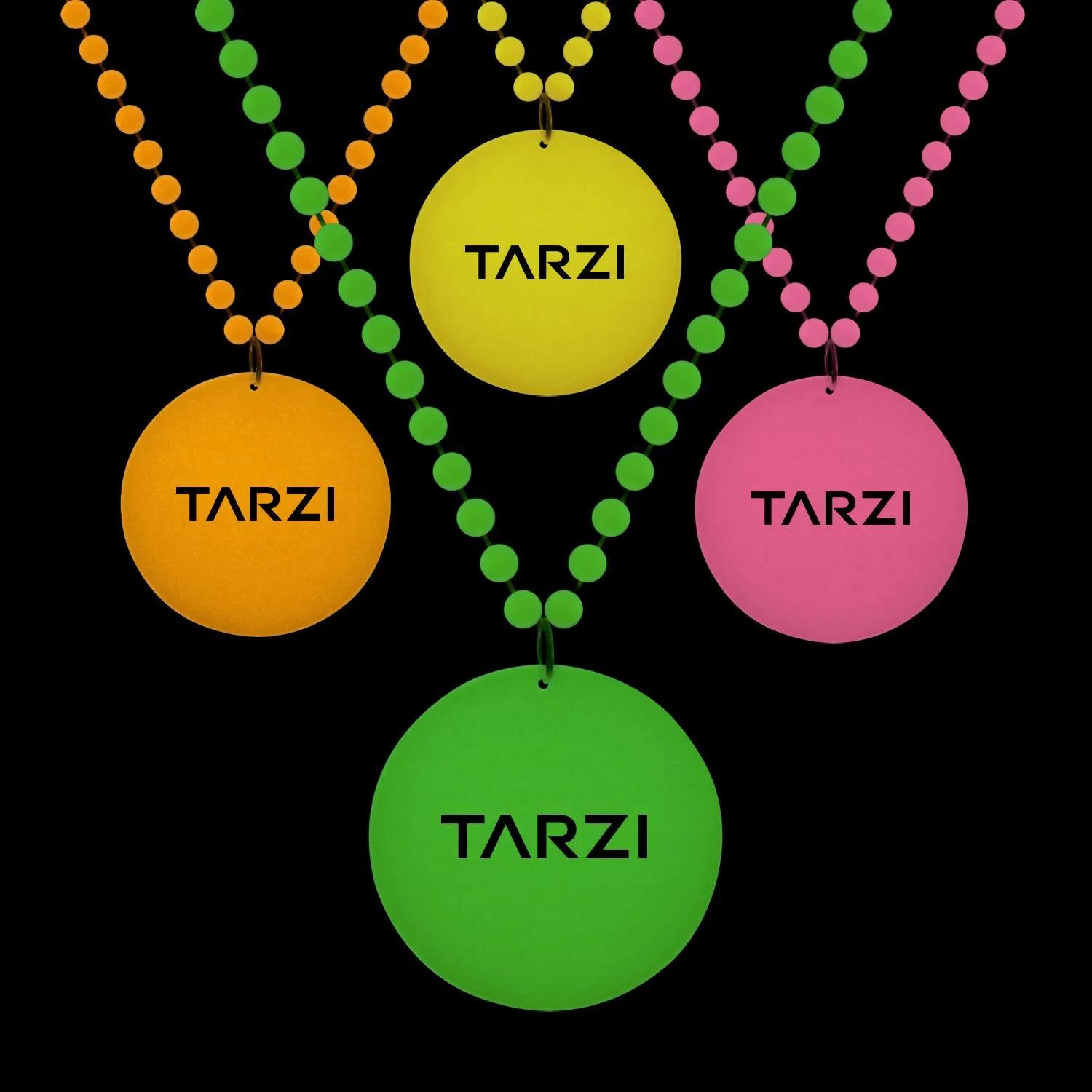 Glow-in-Dark Medallion Beads Necklace 7mm - 33 in Strand