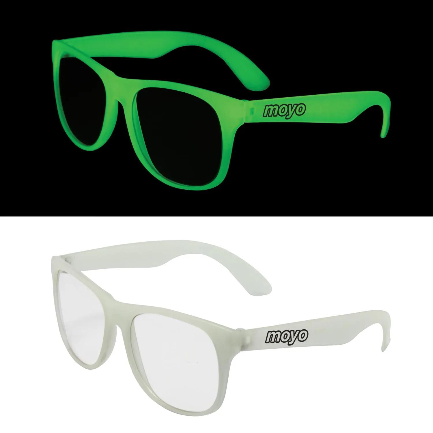 Glow in the Dark Sunglasses Clear Lens Silicone - product view 3