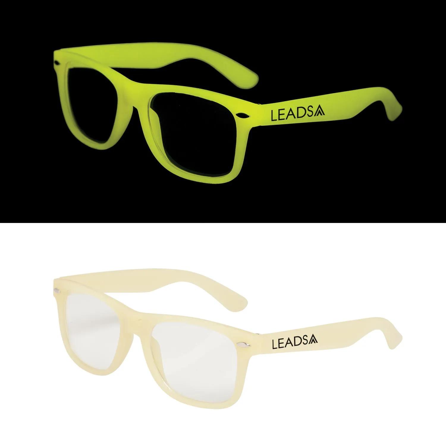 Glow in the Dark Sunglasses Clear Lens Silicone - product view 4