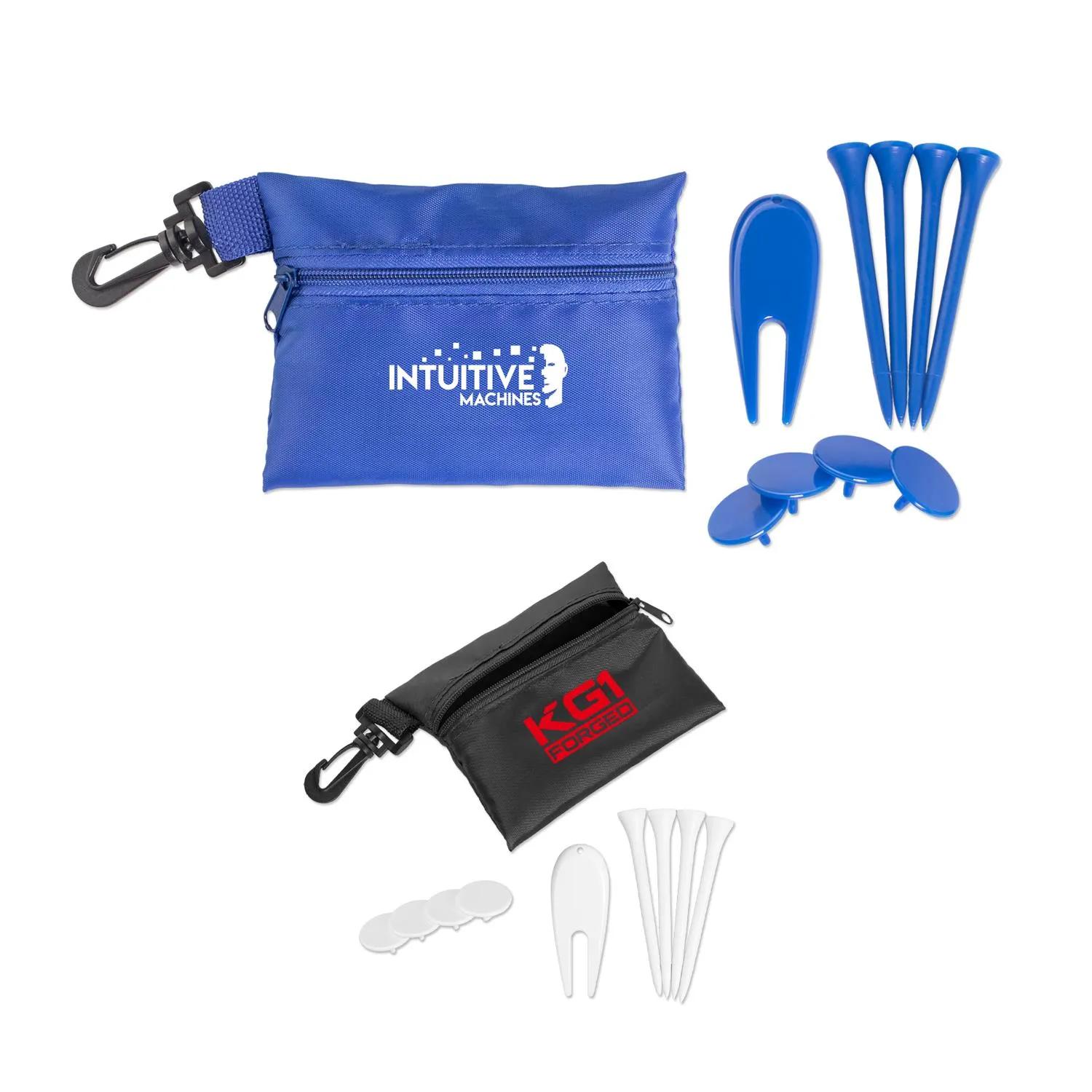 Golf Kit Pouch Nylon Divot Tool Tees Markers