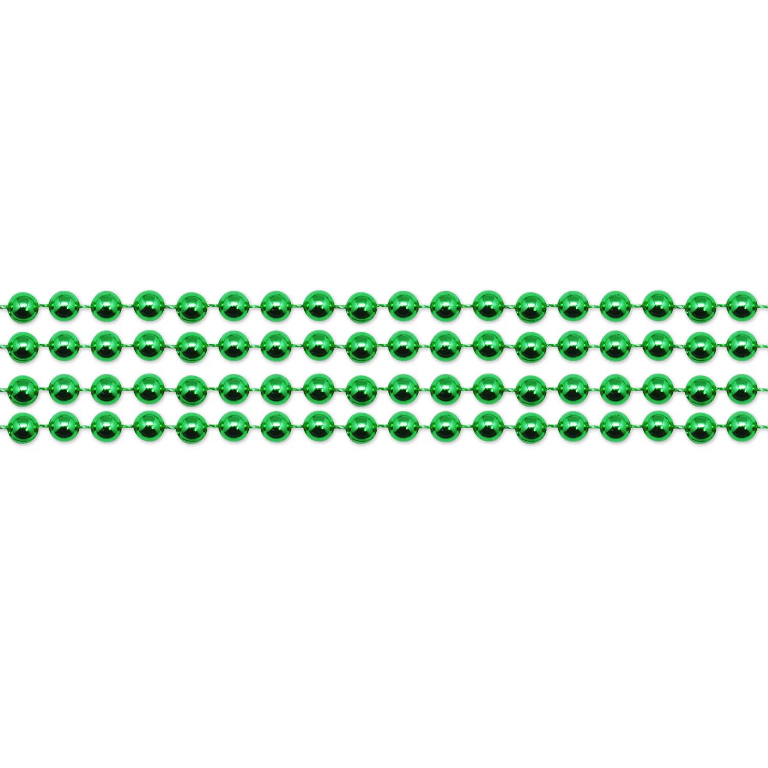 Green Bead Necklace Mardi Gras - 33 in (144 Pack)