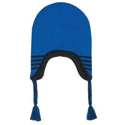 Ski Beanie with Ear Flaps - Acrylic Fleece Lined (One Size) - product view 5