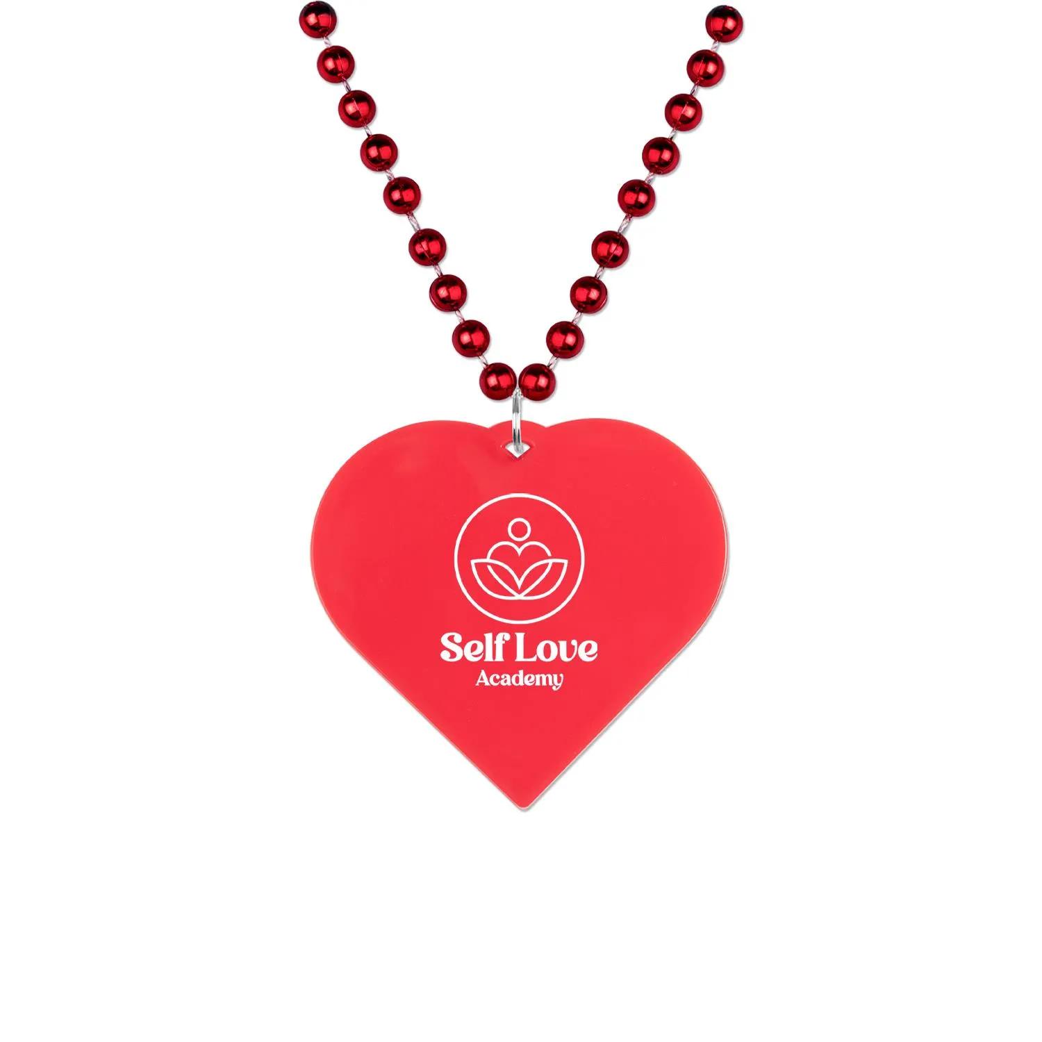Heart Medallion Beads Parade Fundraising Event Toss
