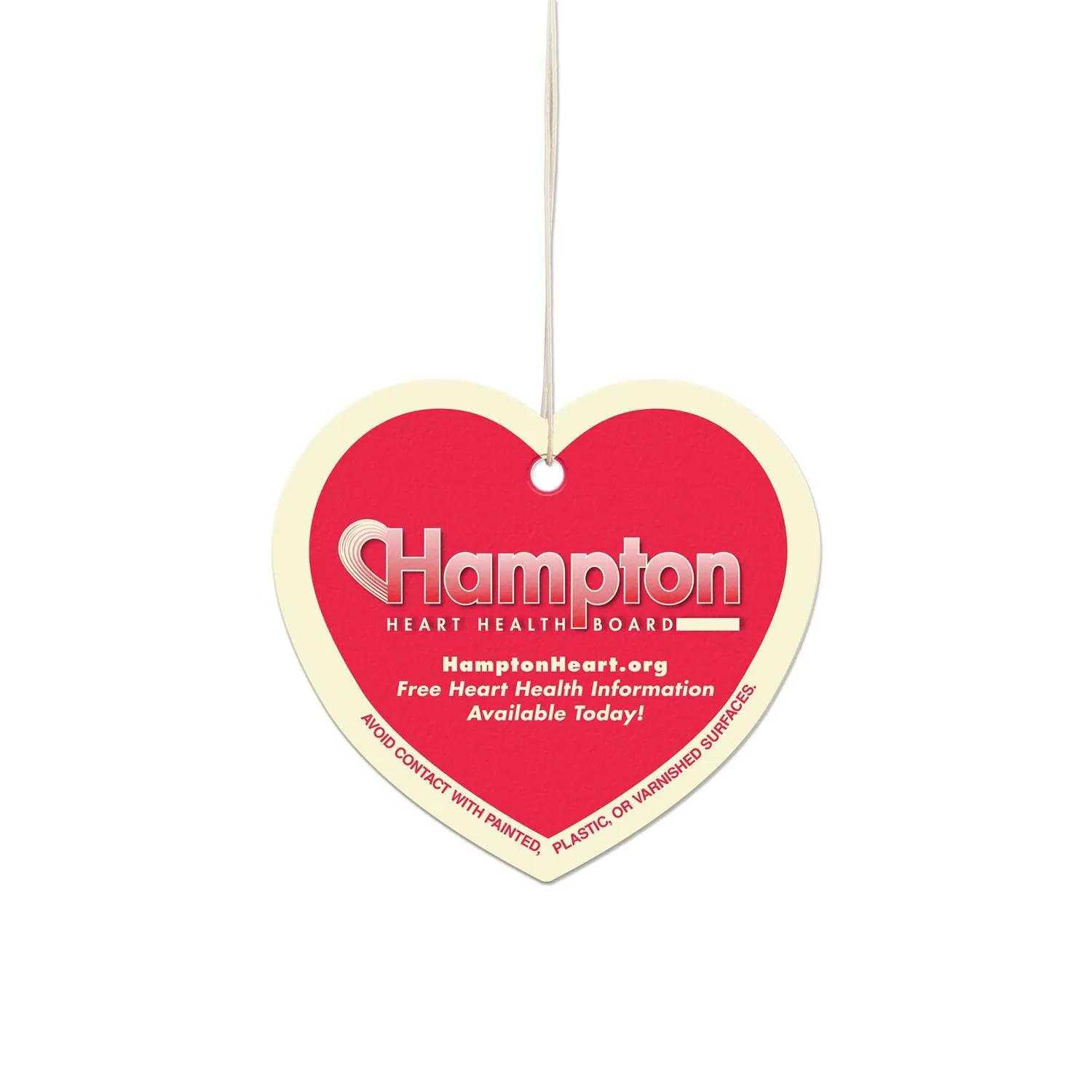 Heart Shaped Air Fresheners Custom Print Automotive