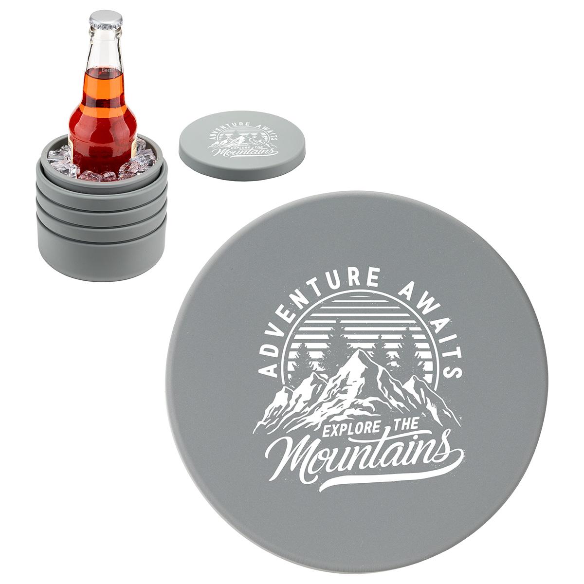 Collapsible Wine Cooler & Ice Bucket - promotional product with custom logo