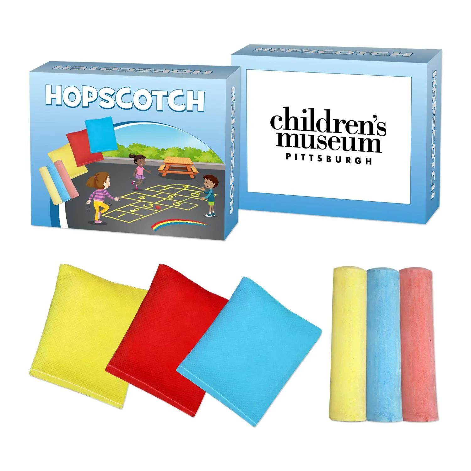 Hopscotch Chalk Set Bean Bags Game Kit - 4 x 3.5 in