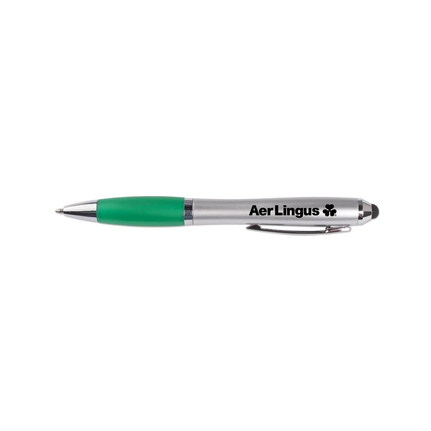 Stylus Pen Silver Barrel Color Accent High Capacity - product view 4