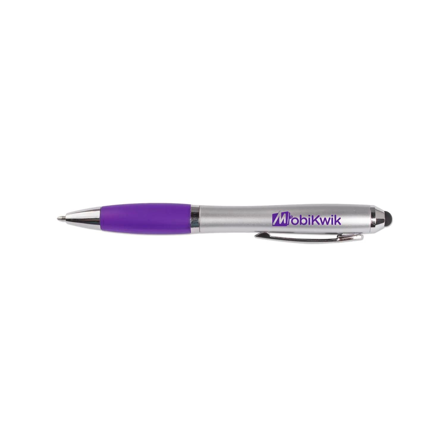 Stylus Pen Silver Barrel Color Accent High Capacity - product view 7