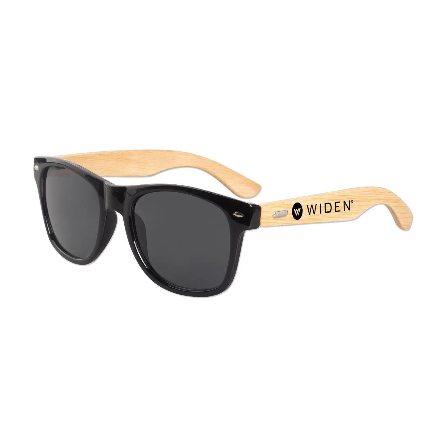 Bamboo Arm Sunglasses Black Frame Renewable Resource