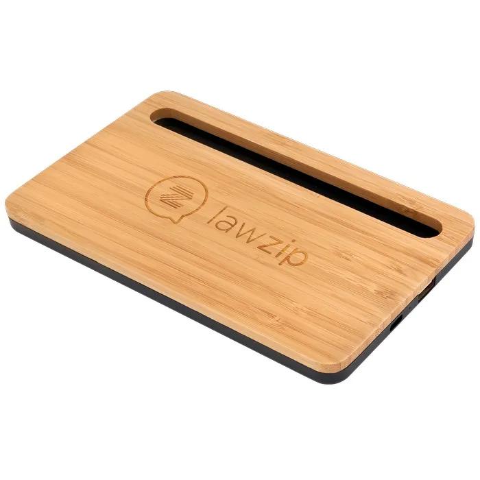 5W Bamboo Desktop Wireless Charger - product view 3
