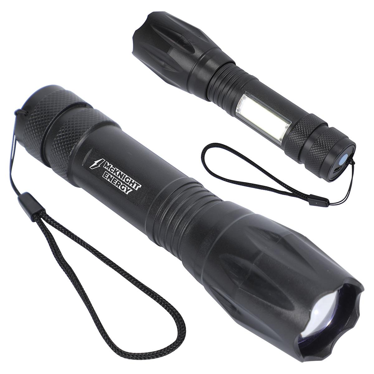 Best Buddy Tools ® Duo Beam Rechargeable LED and COB Flashlight
