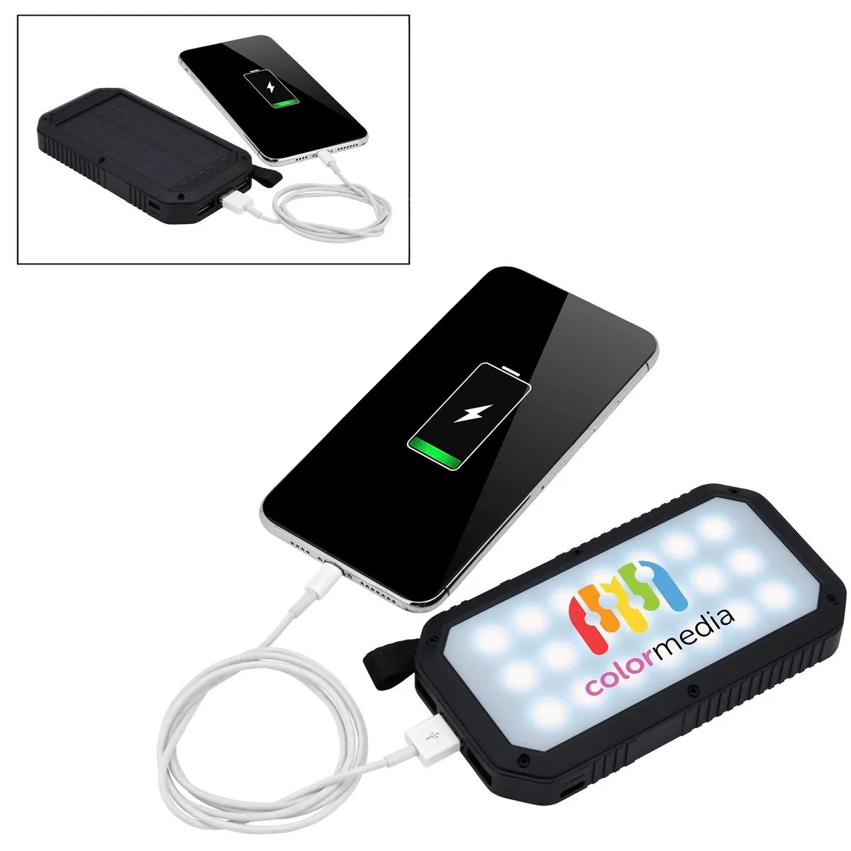 Trio Port Solar Charge LED Power Bank 8,000mAh - product view 2