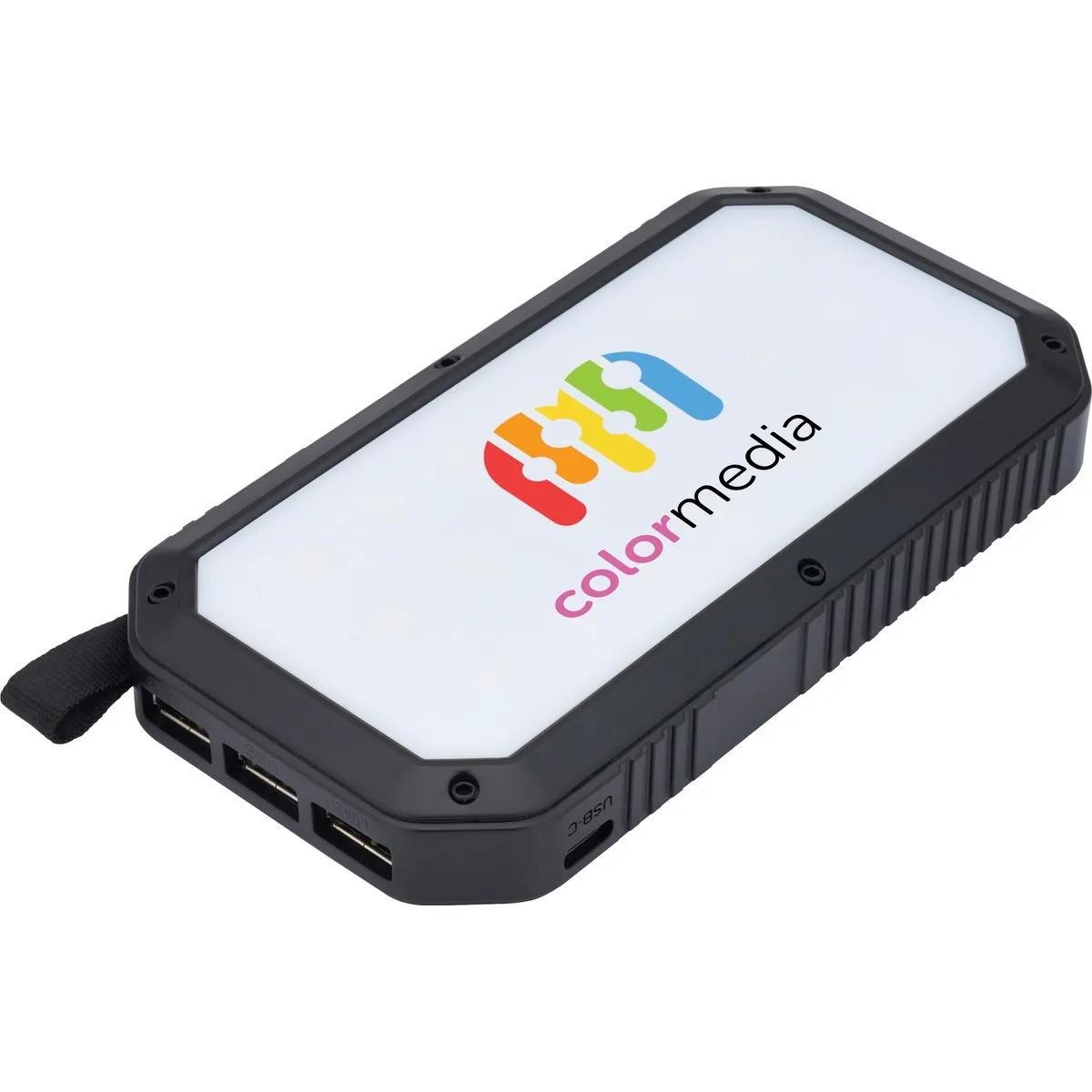 Trio Port Solar Charge LED Power Bank 8,000mAh - product view 3