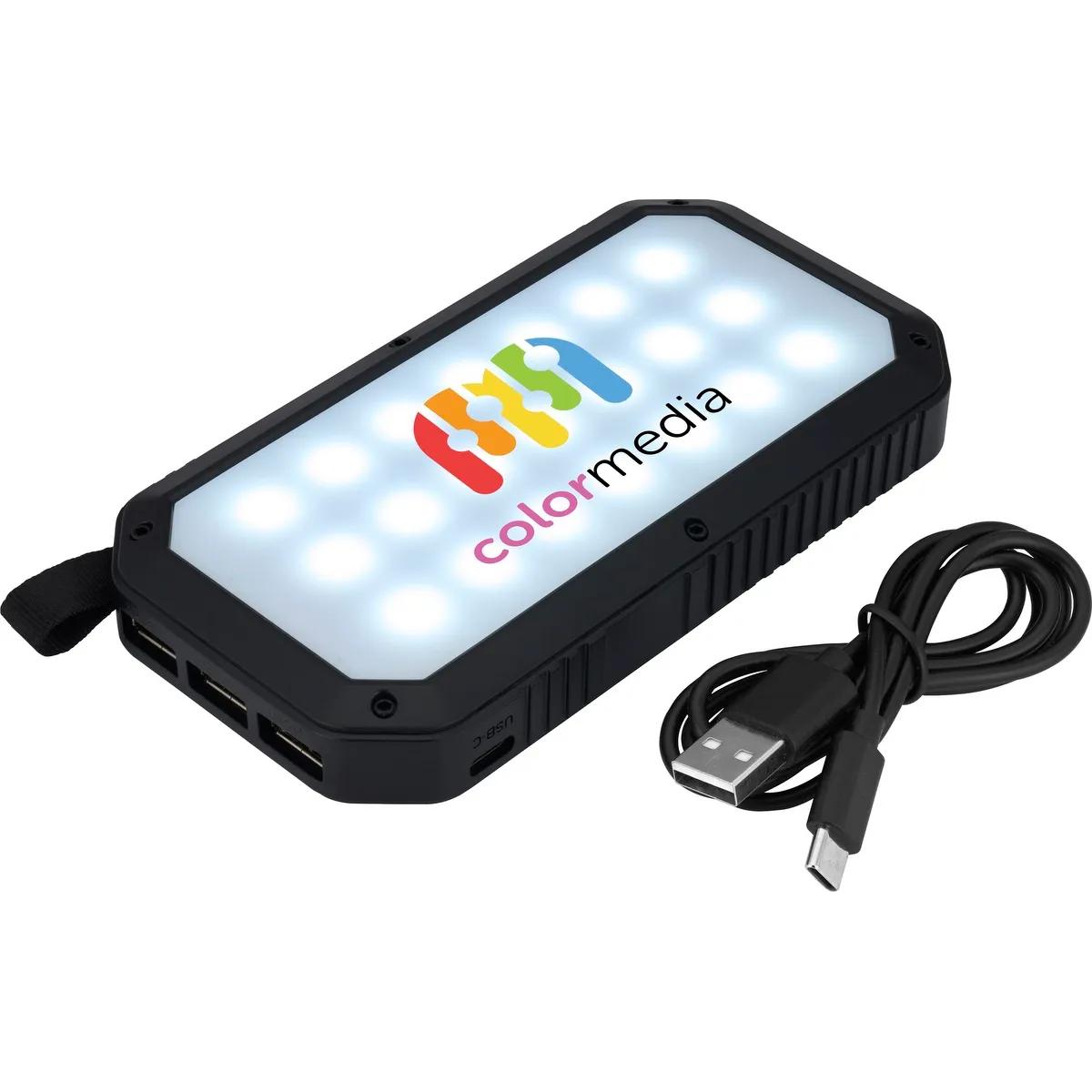 Trio Port Solar Charge LED Power Bank 8,000mAh - product view 4