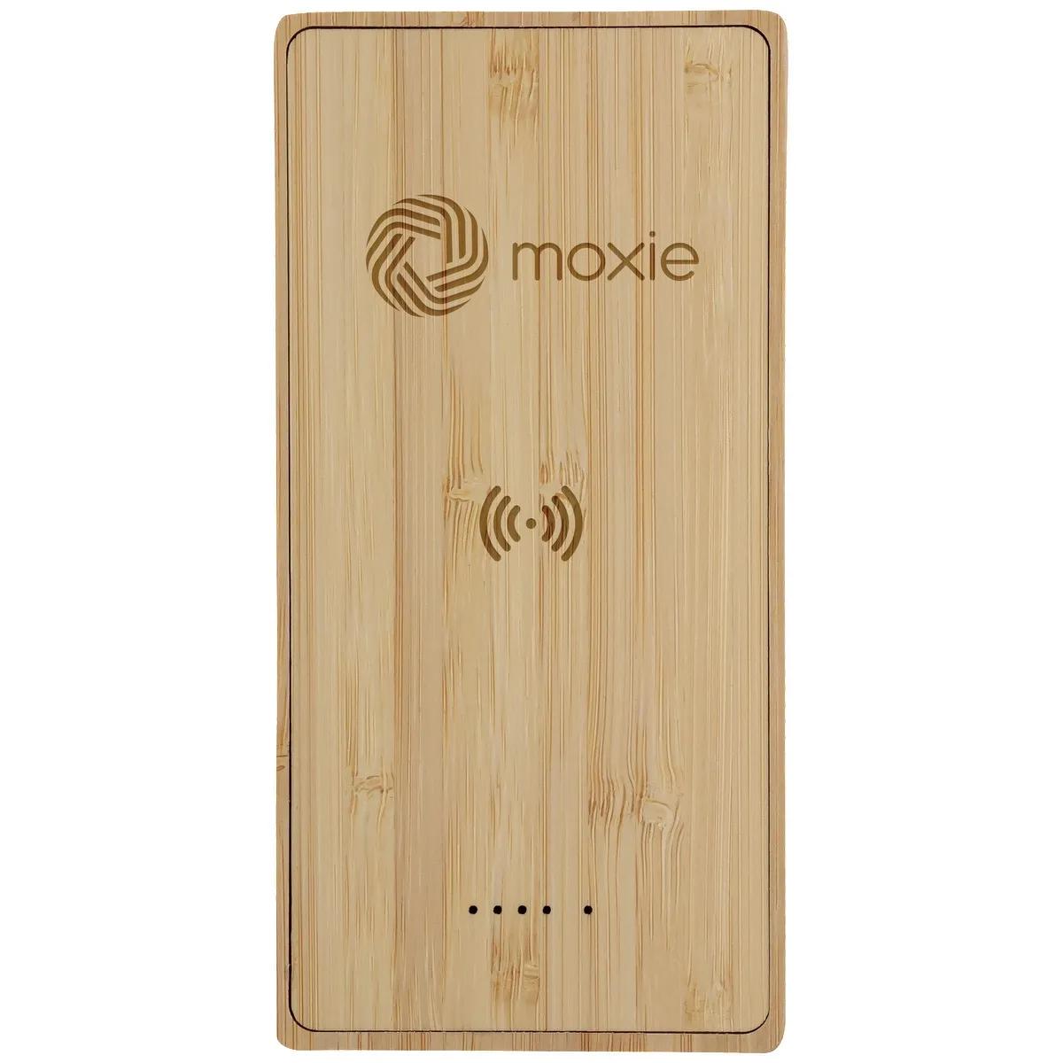 Bamboo 10,000mAh Solar/Wireless Powerbank - product view 3