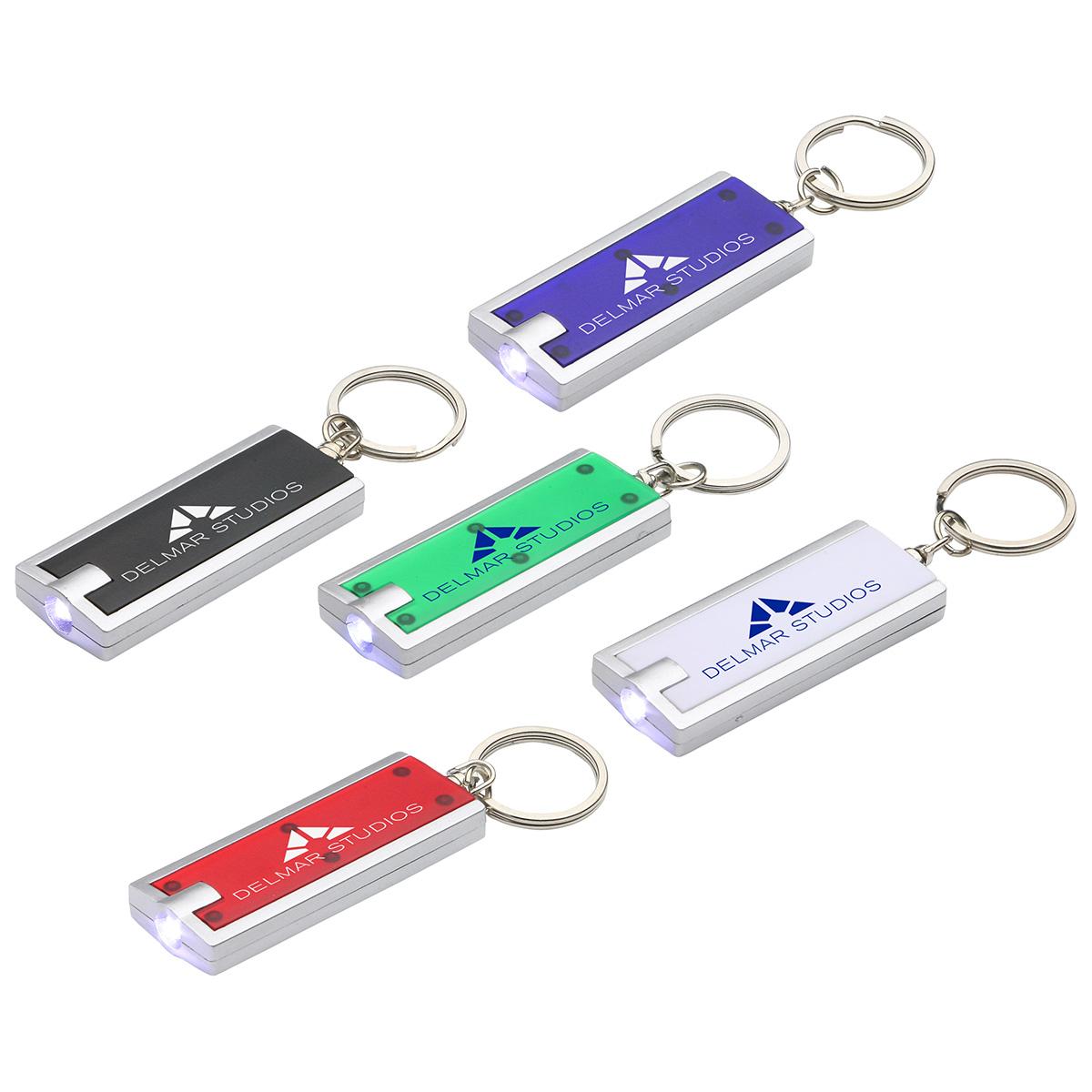 Simple Touch LED Key Chain - promotional product with custom logo