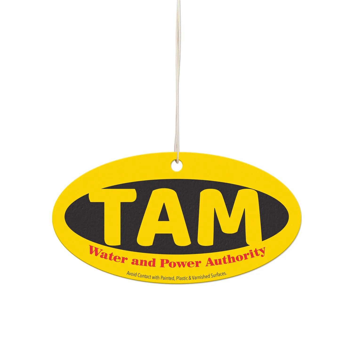 Air Freshener Horizontal Oval Shape Custom Imprint