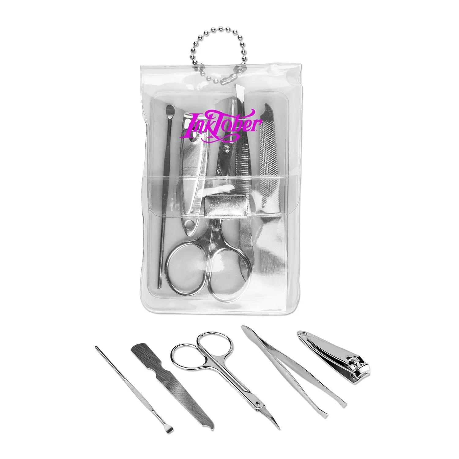 Manicure Set Travel Kit with Pouch 5 Tools - product view 4