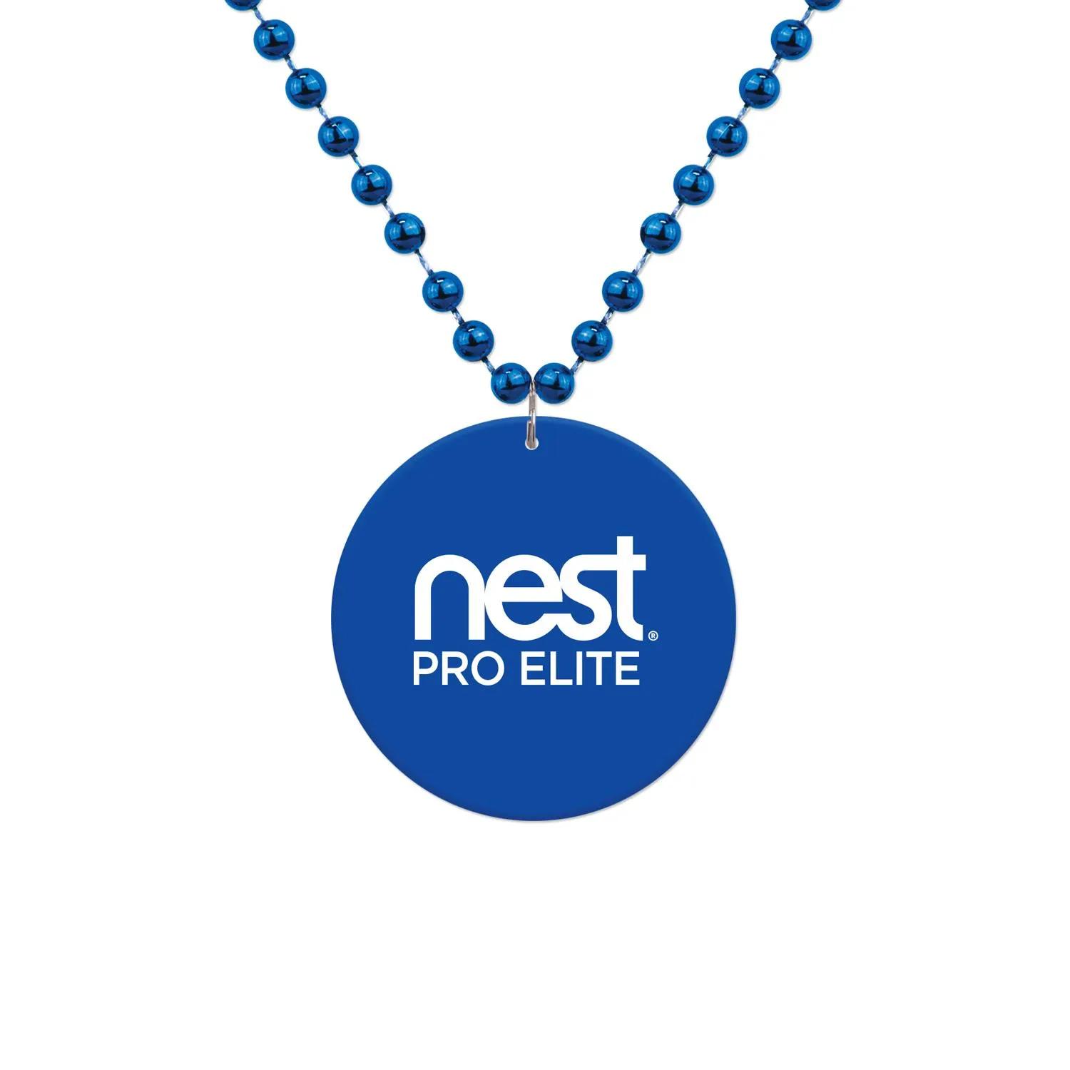 Medallion Beads Custom Logo Imprint Multiple Colors - product view 2