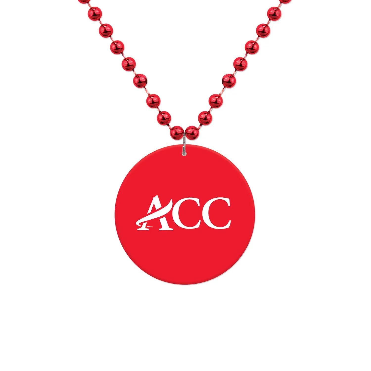 Medallion Beads Custom Logo Imprint Multiple Colors - product view 3