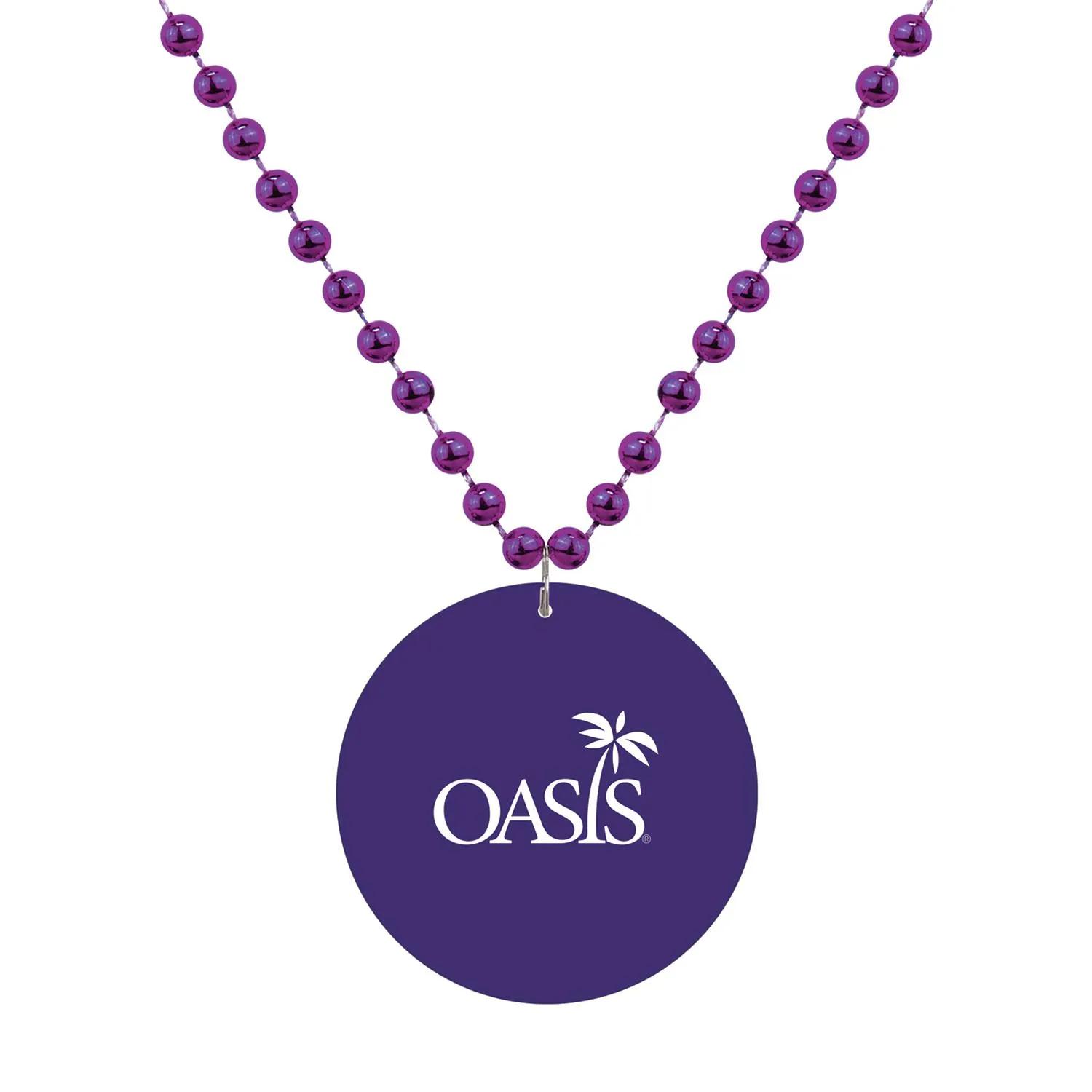 Medallion Beads Custom Logo Imprint Multiple Colors - product view 10