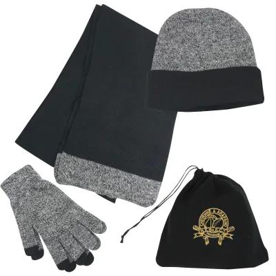Cold Weather Set with Touchscreen Gloves (One Size)