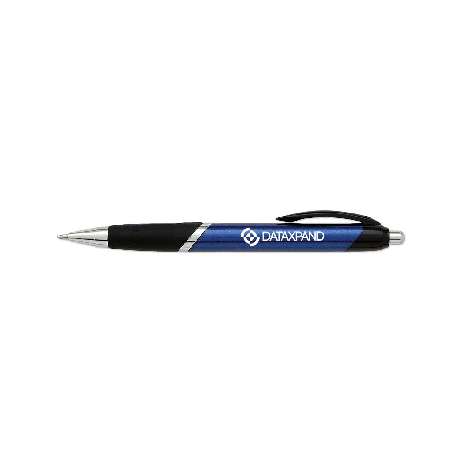 Click Pen Large Comfort Grip ABS Plastic Silver - product view 2