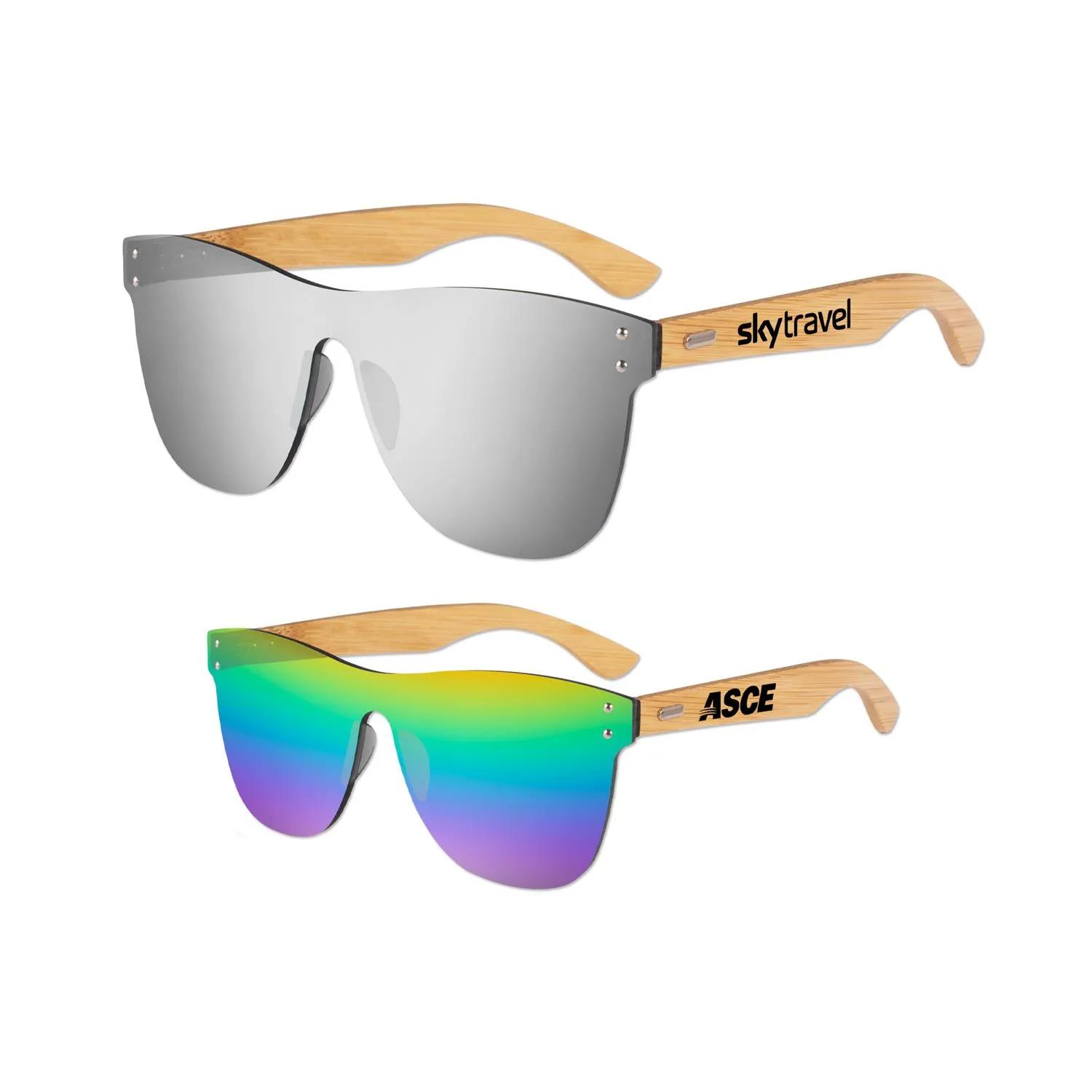 Frameless Bamboo Sunglasses Eco Friendly Arms