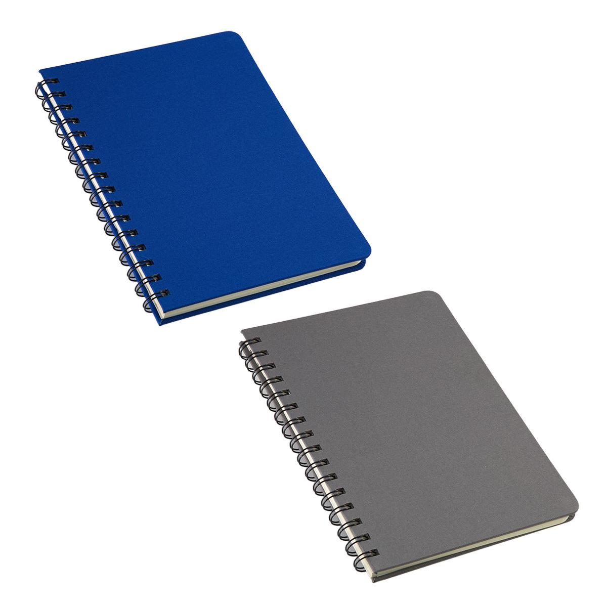 Parley Repreve® Recycled Textured Hardcover Spiral Notebook - promotional product with custom logo