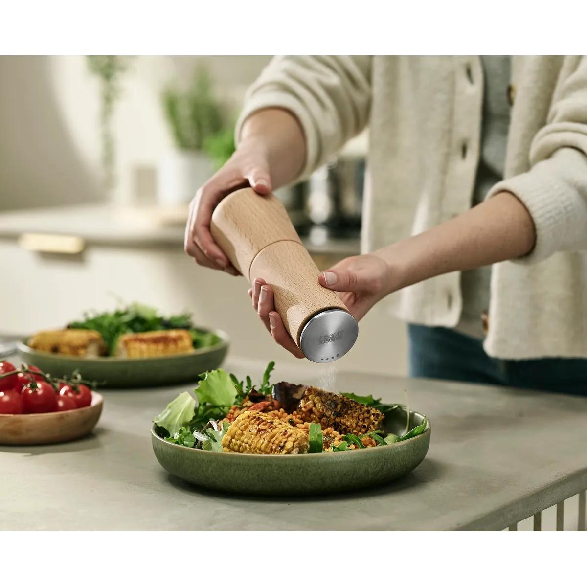 Joseph Joseph® Milltop™ Wood Salt Mill - product view 5