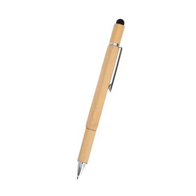 Bamboo Multi-Function Tool Pen with Stylus - 6 in - product view 2