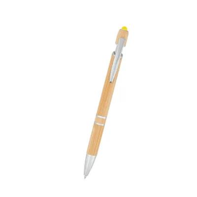 Bamboo Incline Pen with Stylus Plunger Action - 6 in - product view 7