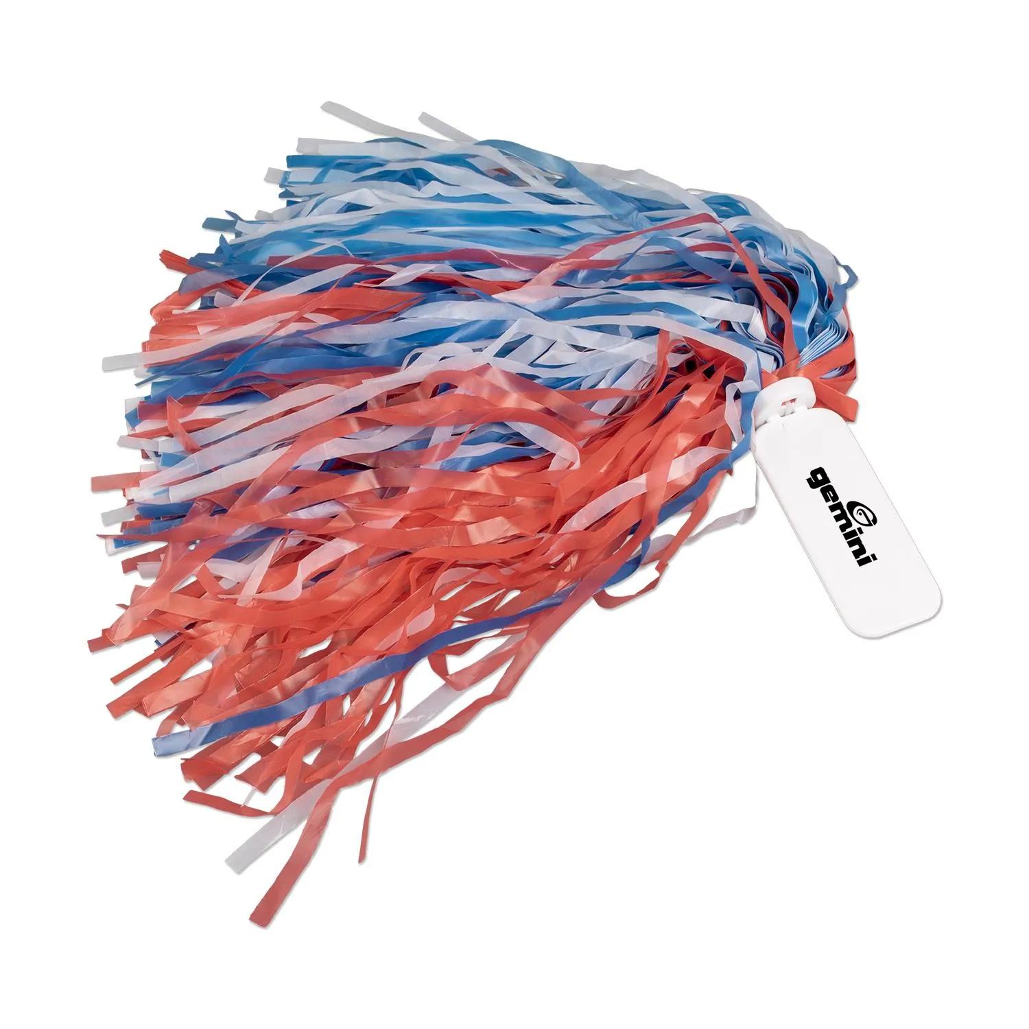 Patriotic Pom Pom Red White Blue Cheerleader - 6 in