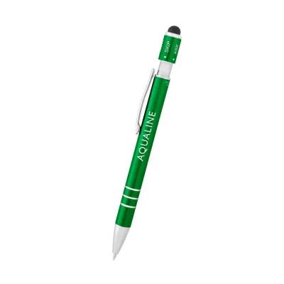 Recycled Aluminum Spin Game Top Pen with Stylus - 5.75 in