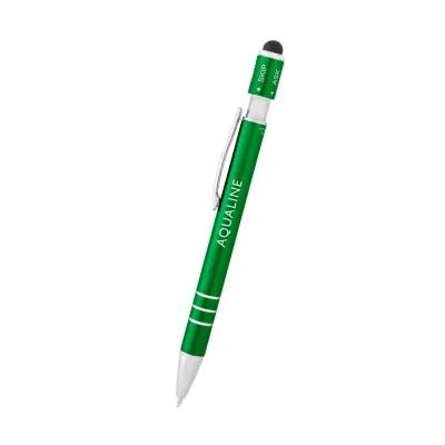 Recycled Aluminum Spin Game Top Pen with Stylus - 5.75 in - product view 2