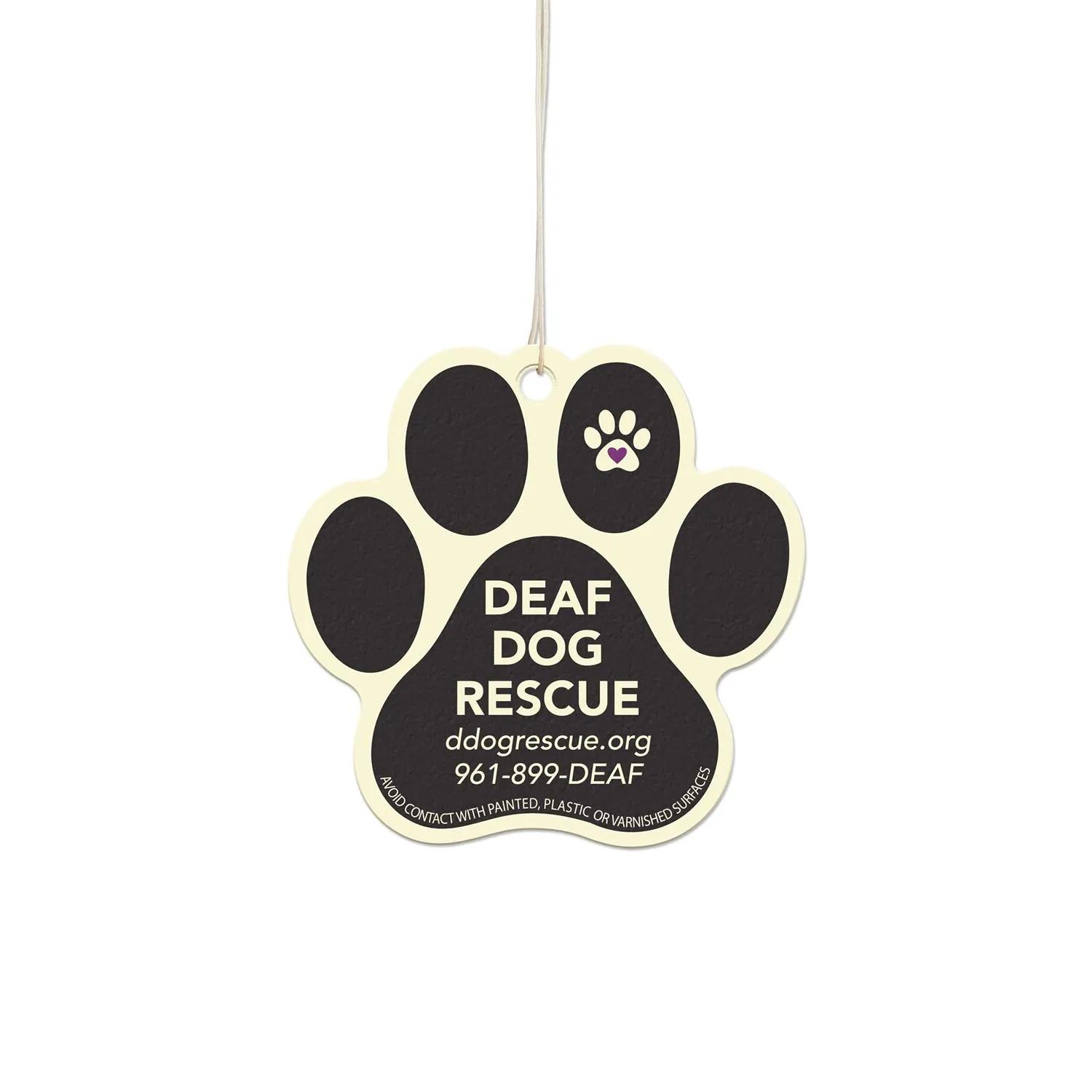 Paw Print Air Freshener Custom Shape Pet Theme - 4 in