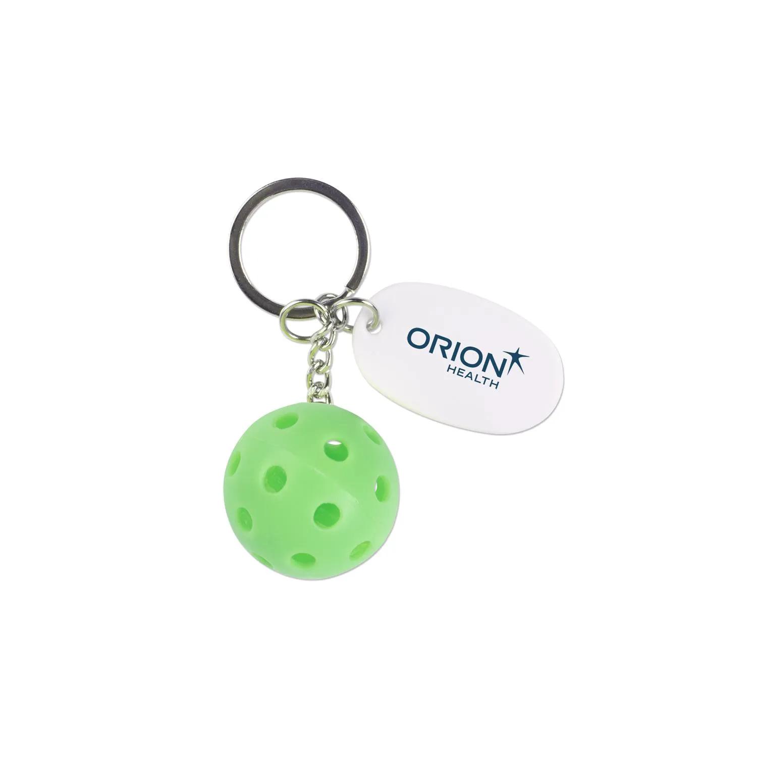 Pickleball Ball Keychain with Tag Silicone Sports - product view 2