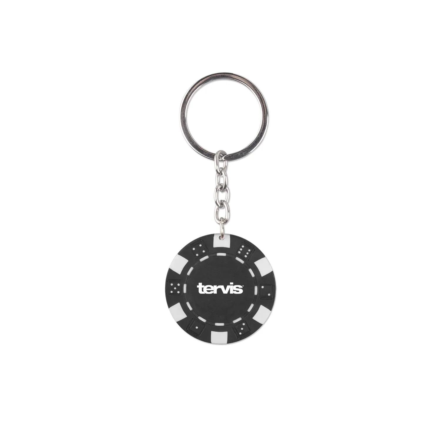 Custom Keychains Poker Chip ABS Plastic - 1.625 in - product view 2