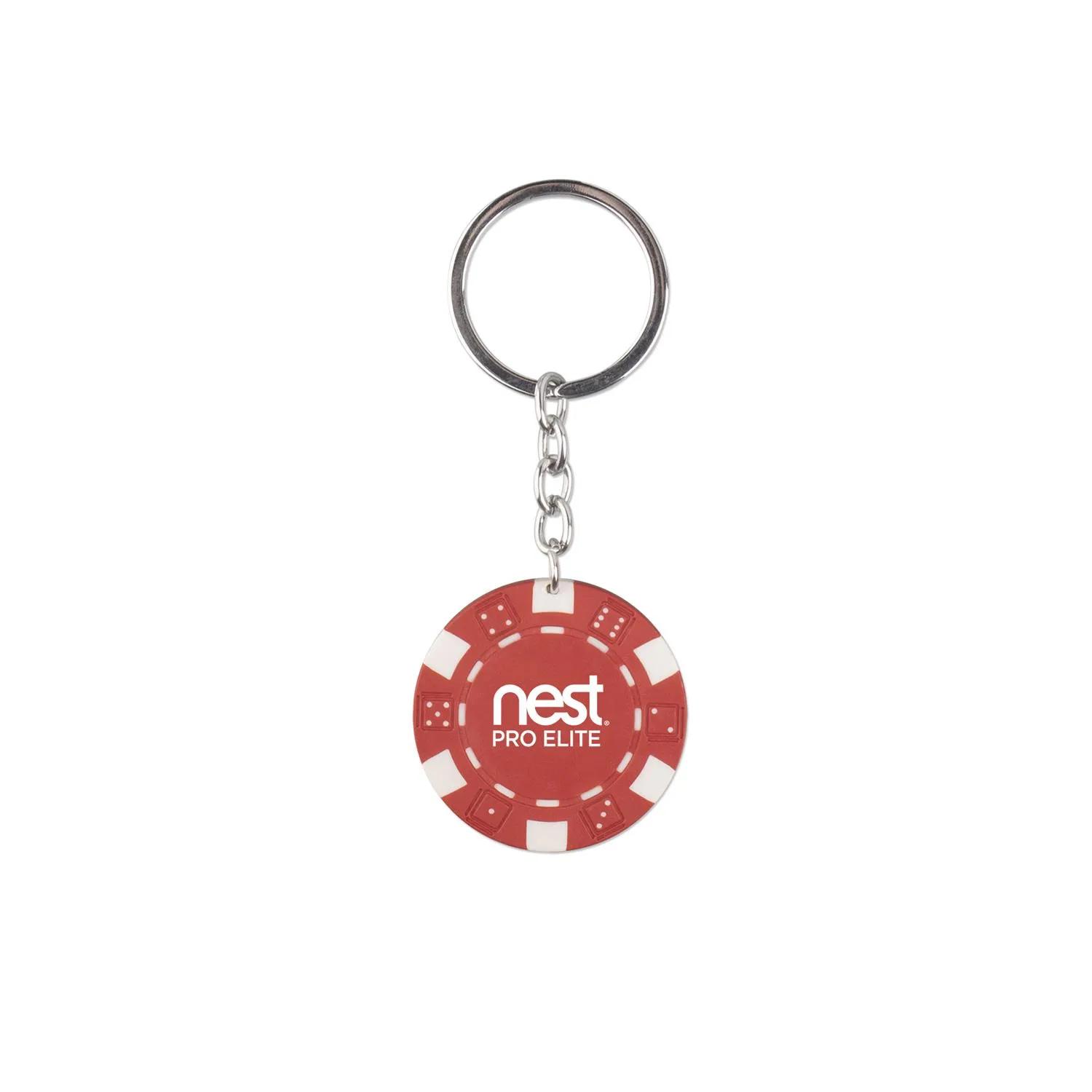Custom Keychains Poker Chip ABS Plastic - 1.625 in - product view 3