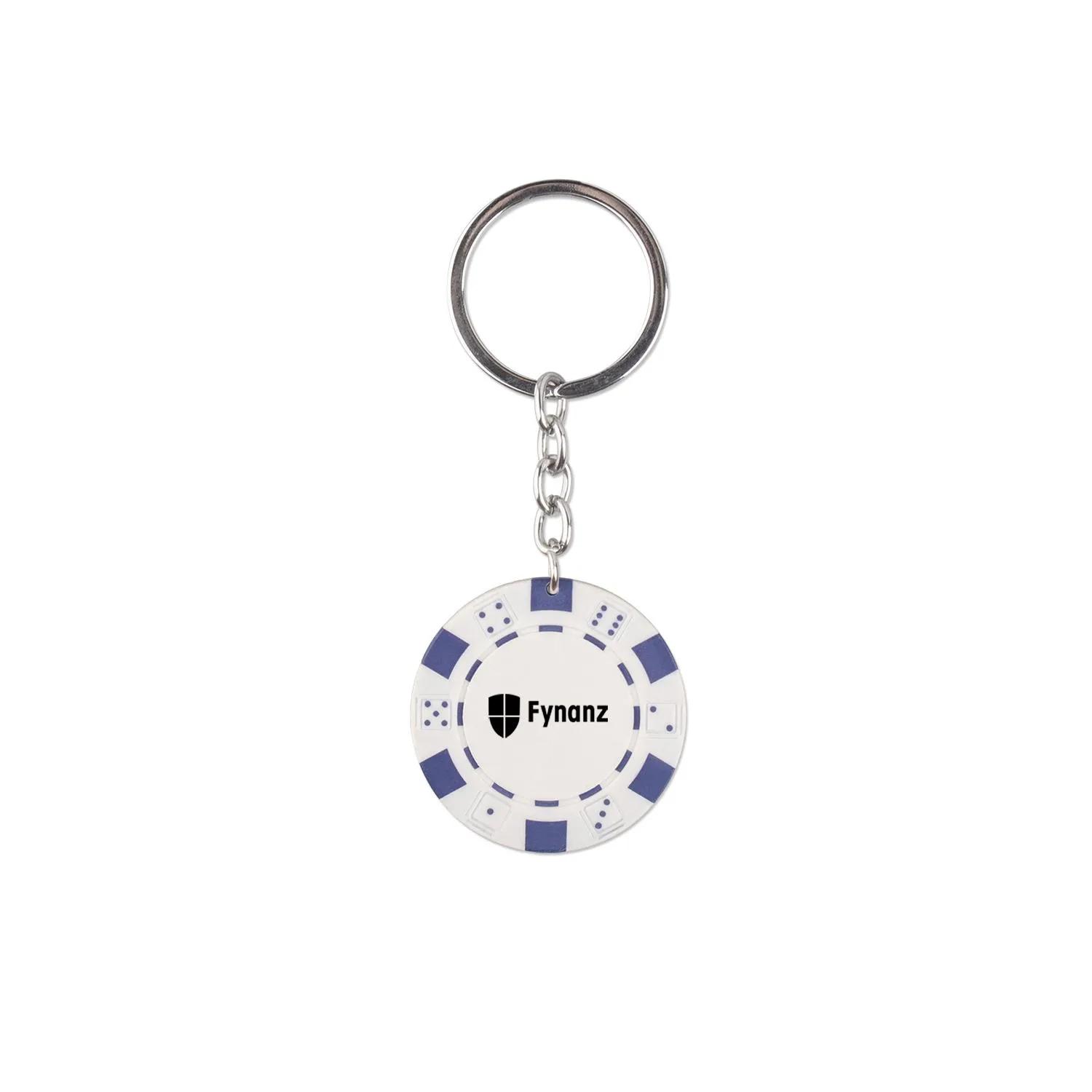 Custom Keychains Poker Chip ABS Plastic - 1.625 in - product view 4