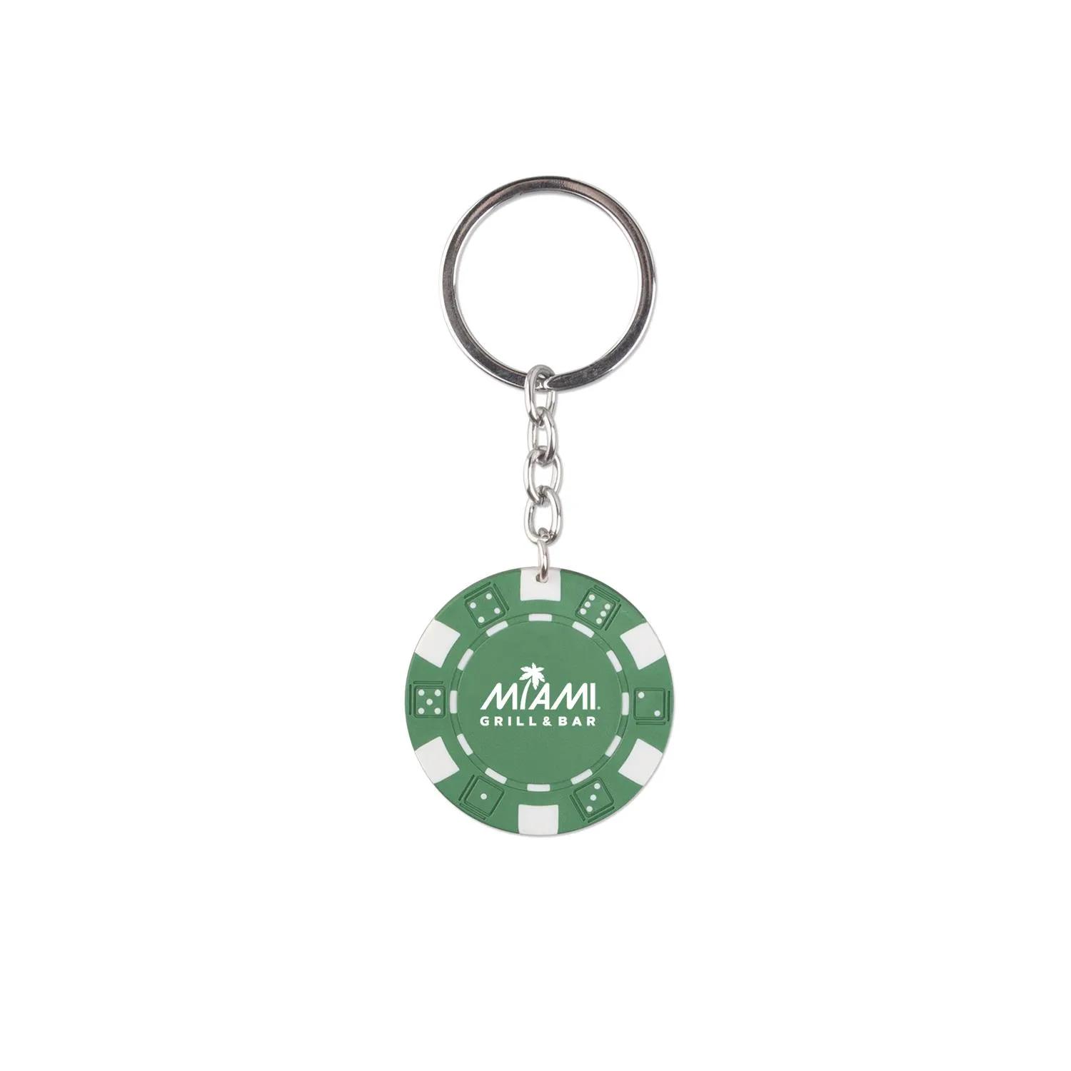 Custom Keychains Poker Chip ABS Plastic - 1.625 in - product view 5