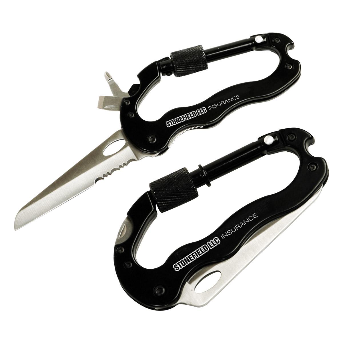 Carabiner Pocketknife - promotional product with custom logo