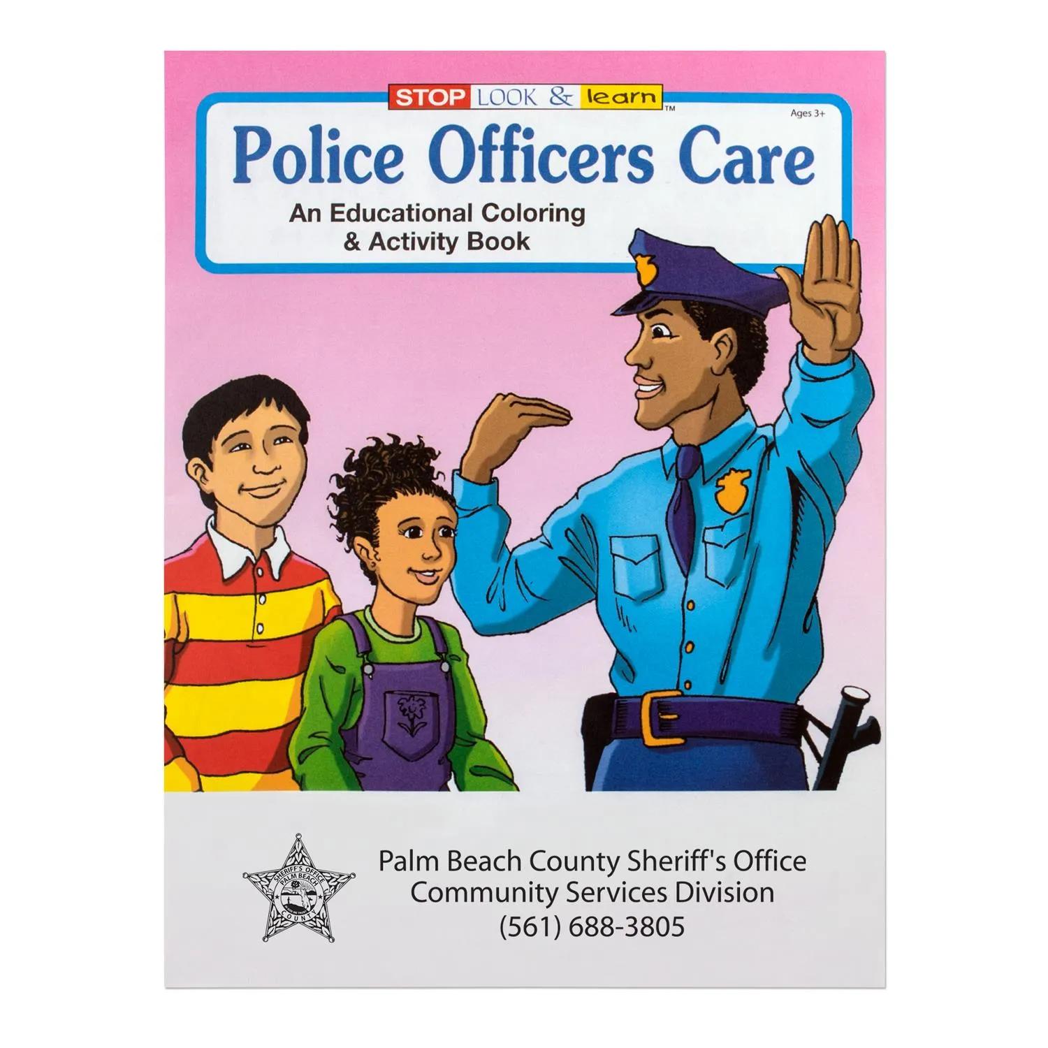 Police Officers Care Coloring Book Custom Cover