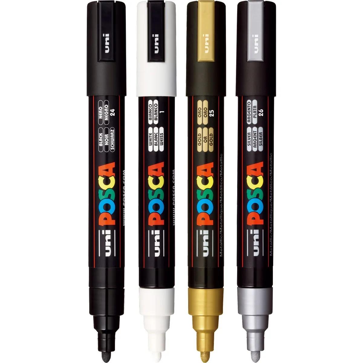 POSCA 4 Piece Metallic Marker Set with Bag - product view 8