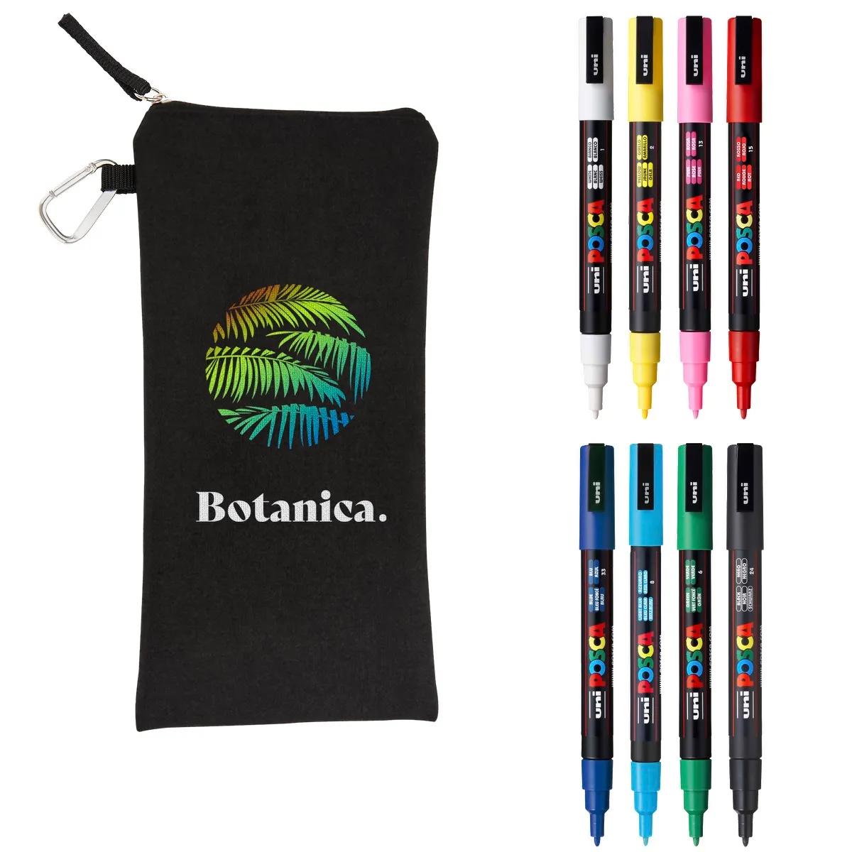 POSCA 8 Piece Basic Marker Set with Bag - Fine